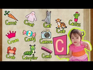 45 Objects that start with C || Flashcards with pictures that begin with letter C for toddlers