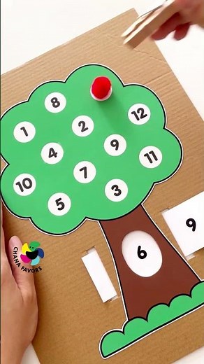 Kids Activity 🧩 | Tree Number Match #printables #chanafavors #kidsactivities #learningthroughplay