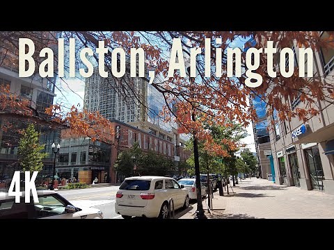 Ballston, Arlington VA | Afternoon Walk | 4K | USA