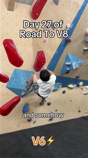 Day 27 of Road To V8- footwork is actually everything in climbing icl #climbing #bouldering #roadtov8