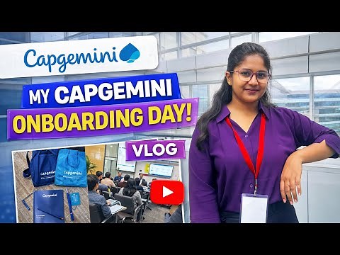 First day at CAPGEMINI | Onboarding Day details!💯