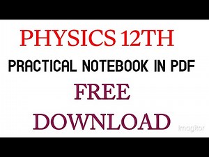 Download Physics 12thPractical Note Book Solved in pdf || PRACTICAL BASED ASSESSMENT NOTES
