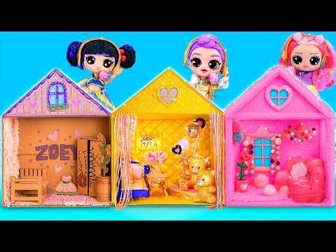 Картонные и пушистые золотые домики для K-Pop Охотниц на демонов! 10 поделок для кукол L.O.L.