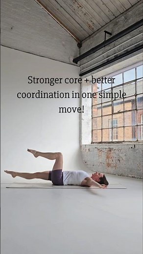 Core strength + coordination made simple! #PilatesForBeginners #CoreWorkout