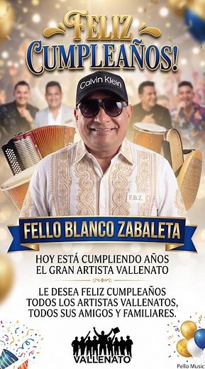 De Cumpleaños hoy Fello Banco Zabaleta #musica #pellomusic #felizcumpleaños