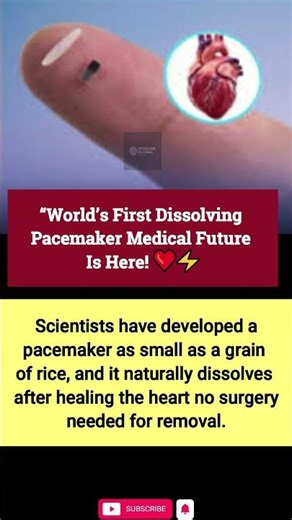 “World’s First Dissolving Pacemaker—Medical Future Is Here! ❤️⚡”
