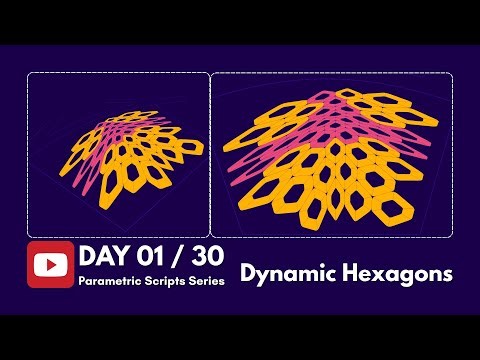 Dynamic Hexagons | Day 1 of 30 Scripts Series – Parametric Design in Rhino & Grasshopper