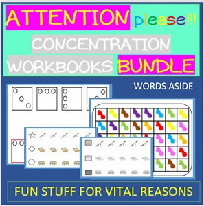 Attention Concentration Worksheets Mats Cards Adhd Sped Autism
