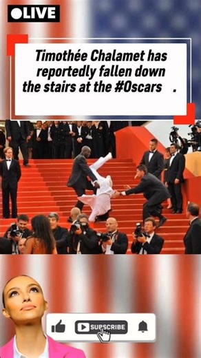 Timothée Chalamet has reportedly fallen down the stairs at the #Oscars #celebritynews #news