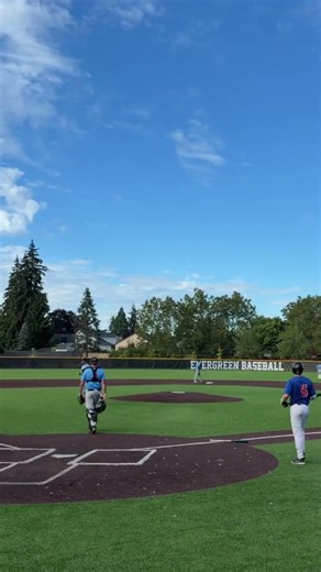 Brett Wood #13 finds the gap for a stand up triple #baseball #sports #highlights