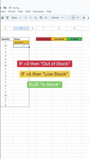 How to make an Inventory Tracker in Google Sheets☺️Comment “HABIT” & I’ll send you my habit tracker!