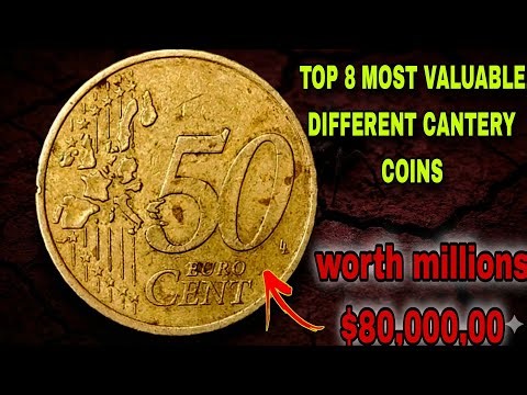 Top 8 Most Valuable Rare Euro Coins Worth Big Money|Germany,Ireland & Spain 50 Euro Cent Value today