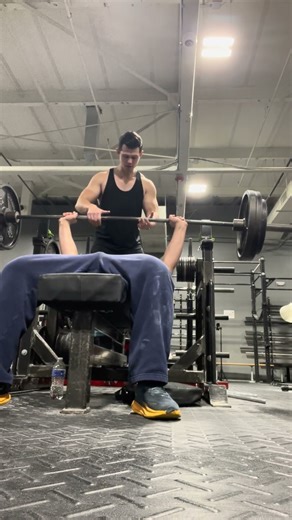 300 pound bench press pr #gym #strongman #benchpress