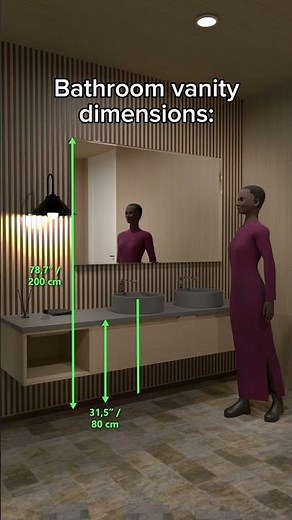 Bathroom vanity: correct dimensions