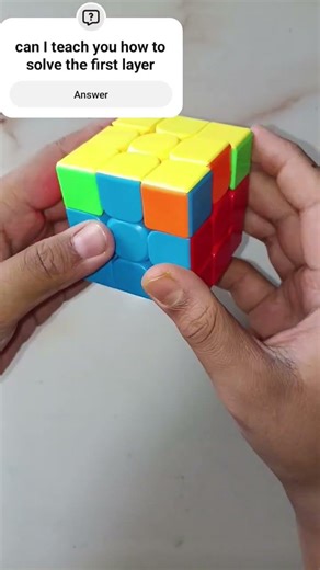 can I teach you how to solve the first layer