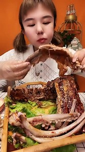 38K views · 515 reactions | Giant Meat Eating Mukbang Braised Marinated Meat Spicy Marinated Ribs Asmr Sounds | Srey Mab | Facebook