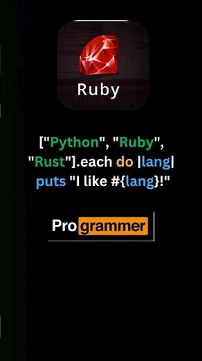 Programming in Ruby language. #coding