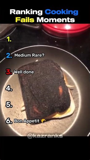 Ranking Cooking Fails Moments