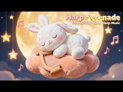 Harp Serenade 🌙 Soft Lullaby • Baby Sleep Music • 1 Hour Gentle Sleep
