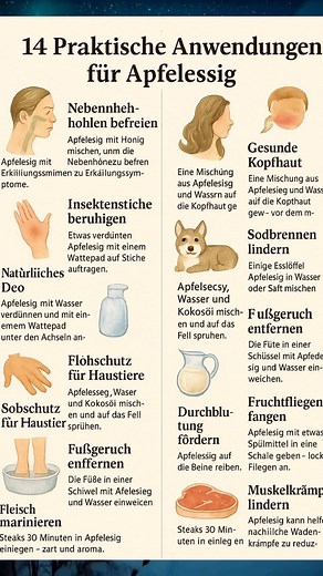 22K views · 65 reactions |  14 praktische Anwendungen für Apfelessig...