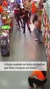 656K views · 3.7K reactions | O celular de uma mulher explodiu dentro do bolso enquanto ela fazia compras em um estabelecimento comercial de Anápolis (GO), no último sábado (8). De acordo com informações do Corpo de Bombeiros de Goiás, a mulher sofreu queimaduras de primeiro e segundo graus na mão, antebraço, dorso e nádegas, todos do lado esquerdo do corpo. Leia mais na #Folha: https://mla.bs/ec956f65  Reprodução | Folha de S.Paulo | Facebook