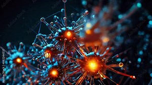 Visualize quantum computing concepts with nodes and connections that shift and change rapidly, highlighting the complexity and speed of data processing, 4K wallpaper animation video