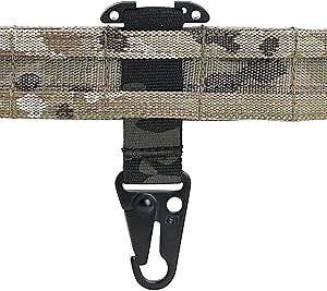 Tactical Gear Molle Clash Hook,Molle Belt Clip with Tee Mount,Tactical Snap Hook Battle Belt Accessories for Gloves Keychains