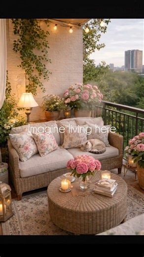 Balcony Decoration Ideas ! Follow for more... #interiordesign #peaceful #balcony #flowers