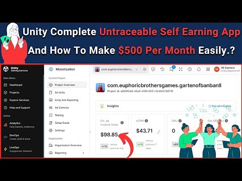 Unity Self Earning App And How To Create Unity Ads Account