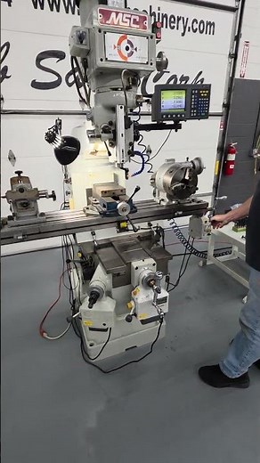 Loaded MSC 10x54 Vert Mill, W/ 4- Axis Acu-Rite DRO! X,Y,Z, Knee, Pwr Drw Bar, Pwr Feed, X,Y,Knee