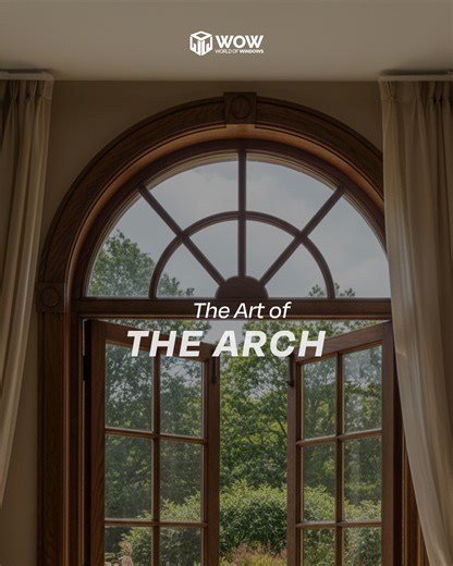 WOW : World of Windows | Premium Doors & Windows on Instagram: "Arches aren’t just design elements — they’re stories carved in symmetry. From villas to cafés, retail to corporate spaces, the arch transforms every frame into an experience. Discover The Art of the Arch, crafted beautifully by WOW. Beautiful. Durable. Built to last. ✨ #WOWWindows #TheArtOfTheArch #ArchWindows #LuxuryInteriors #ArchitecturalDesign"