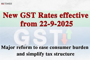 New GST Rates effective from 22-9-2025: Major reform to ease consumer burden and simplify tax structure