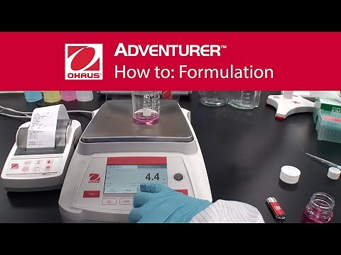 How to: Formulation - OHAUS Adventurer® Analytical Laboratory Balances