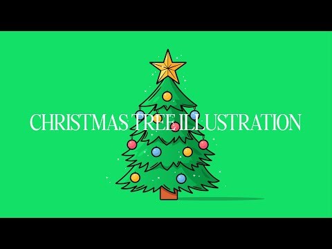 Adobe Illustrator Tutorial - How to Draw Vector Christmas Tree Illustration