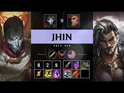 Jhin Mid vs Swain - NA Grandmaster Patch 25.21
