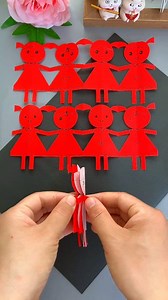 1M views · 5K reactions | You can cut out four children holding hands from a piece of paper. Try it with your children  | Art, Crafts and Journals | Facebook