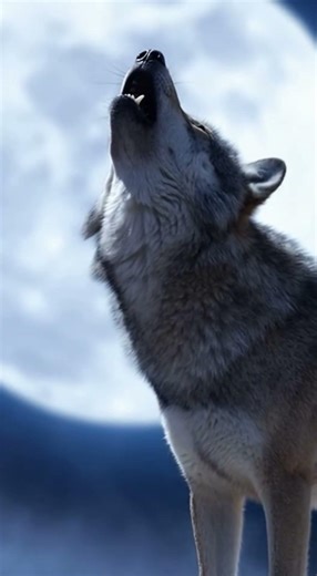 He was going to howl 🌕🐺