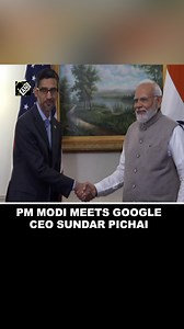 PM Modi meets Google and Alphabet CEO Sundar Pichai in Washington DC #narendramodi #sundarpichai #washingtondc | Asian News International (ANI)