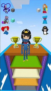 Gugu Gaga & Poppy Playtime Dropping From Sky CHALLENGE 😱🐧 #minecraft #poppyplaytime