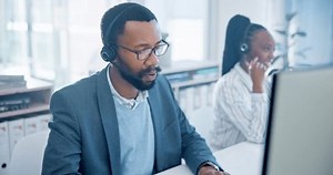 Computer Call Center Black Man Consultant Stock Footage Video (100% Royalty-free) 1107505569 | Shutterstock