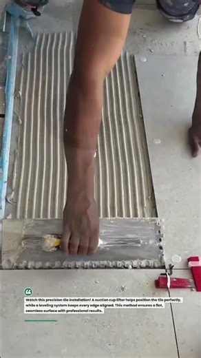 Perfect Tile Leveling Trick! #tiling #construction #DIY #shorts #tools #flooring
