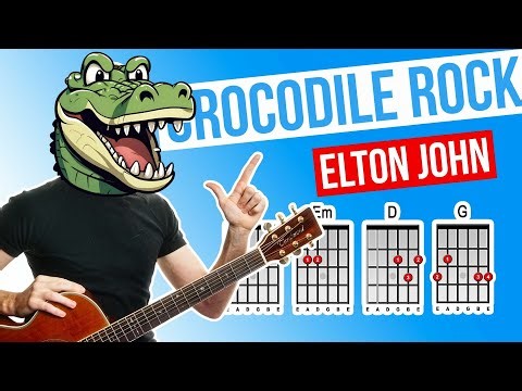 Crocodile Rock ★ Elton John ★ Acoustic Guitar Lesson [with PDF]