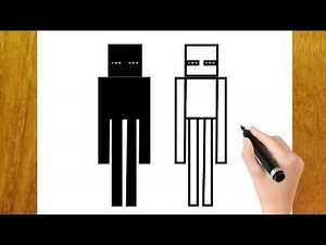 How To Draw Enderman Minecraft