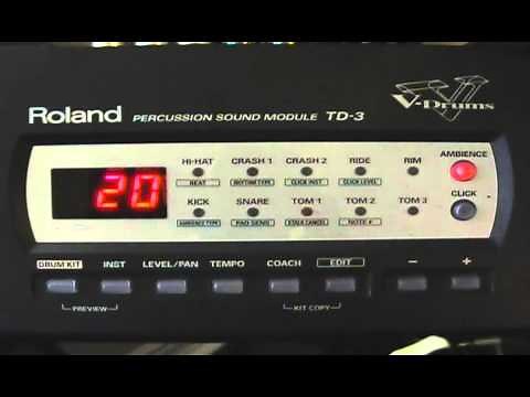 Roland TD 3 Settings for Pintech