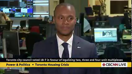 Toronto councillors have approved multiplexes across the city to help address the growing housing crisis. Council voted 18-7 in favour of legalizing two, three and four-unit multiplexes, which had previously not been allowed in many parts of the city because of restrictive zoning bylaws. | CBC Politics