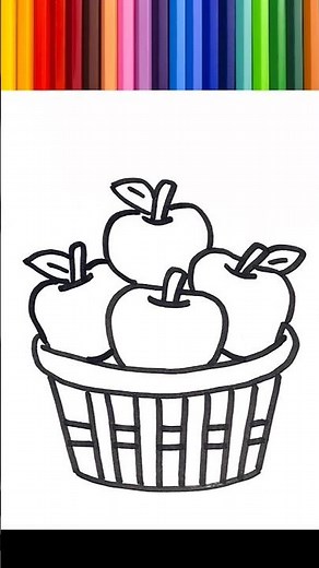 🌈 Desenhar, pintar e colorir frutas para crianças | canção infantil.⭐#123