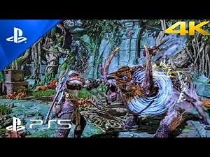 Kretos vs Graðungr || Kratos Fights Vanaheim's Apex Predator (Gradungr Battle 4K)