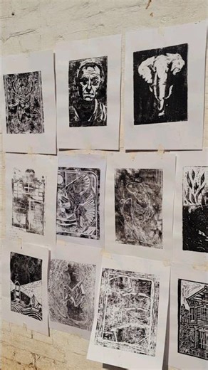 Lino cut ✂️ 😍✨️ | Lino Printing | print process #linoprinting #bfa