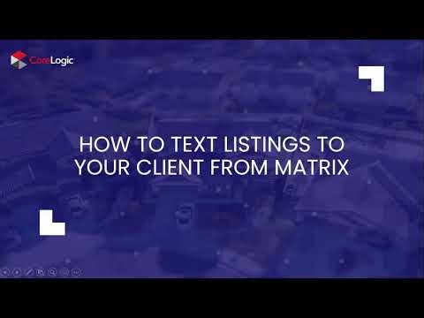 How to Text Listings to Your Clients from Matrix