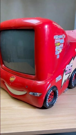 Lightning McQueen CRT TV with DVD player #disney #pixar #retro #retrogaming #cars
